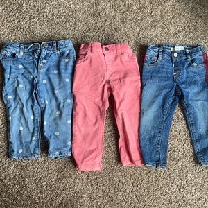 3 pairs of toddler jeans